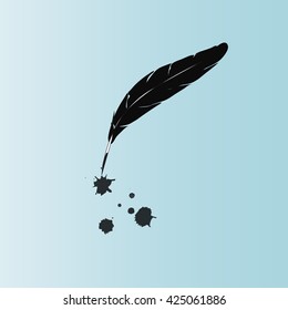 pen and ink blot. vector icon