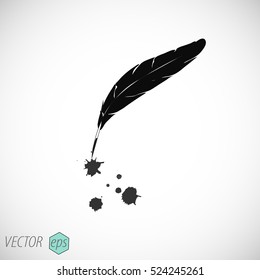 pen and ink blot. vector icon