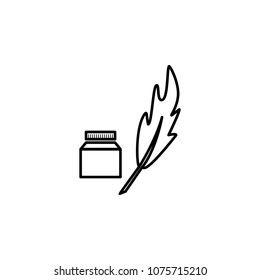 pen and ink icon. Element of crime and punishment for mobile concept and web apps icon. Thin line icon for website design and development, app development. Premium icon on white background