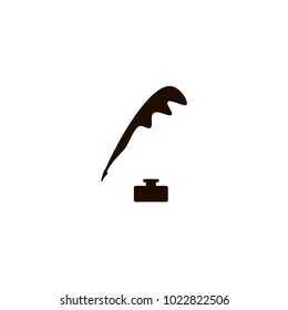 Pen and ink icon. flat design