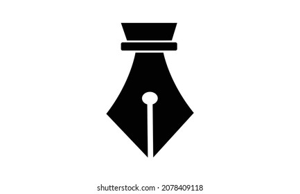 Pen ink nib icon vector