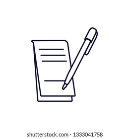 pen ink write with paper document