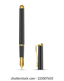 Pen isolated on white. Vector Illustration