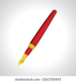 pen isolated vector illustration on white background