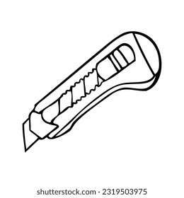 pen knife sketch vector illustration,isolated on white background,top view