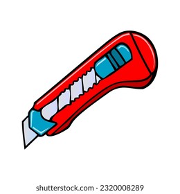 pen knife vector illustration,isolated on white background,top view