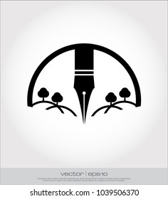 pen landscape logo template