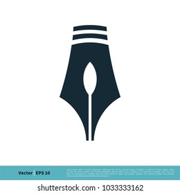 Pen Leaf / Spoon Icon Vector Logo Template Illustration Design. Vector EPS 10.