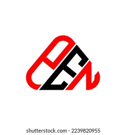 Logotipo de letra PEN diseño creativo con gráfico vectorial, PEN simple y moderno logo.
