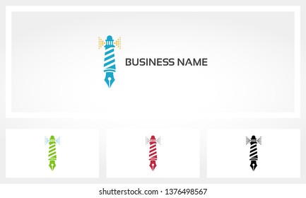 Pen Lighthouse Logo