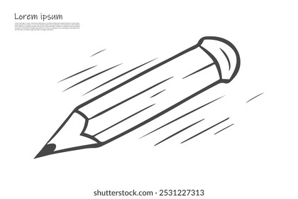 Pen line art vector illustration
