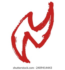Pen line element. Simple sketch line style emphasis, attention, pattern elements. Vector illustration.