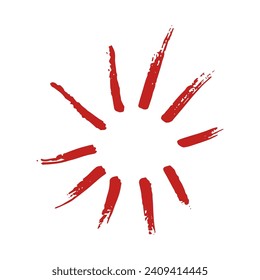 Pen line element. Simple sketch line style emphasis, attention, pattern elements. Vector illustration.