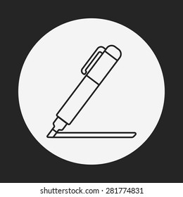 pen line icon