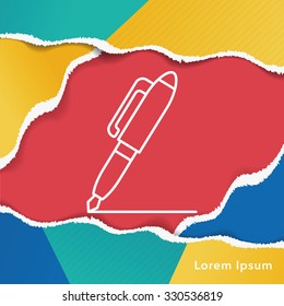 pen line icon