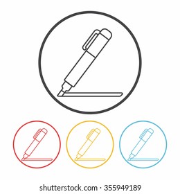 pen line icon