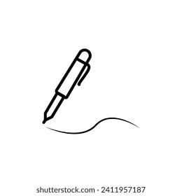 Icono de la línea de la pluma con pulsación editable y Pixel perfecto.