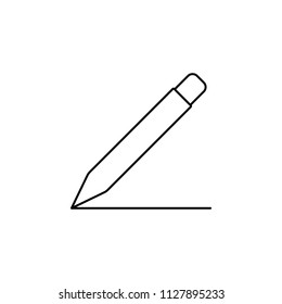 pen and line icon. Element of sosial media network icon for mobile concept and web apps. Thin line pen and line on white background