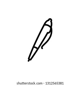 Pen Line Icon In Flat Style Vector For Apps, UI, Websites. Black Icon Vector Illustration.