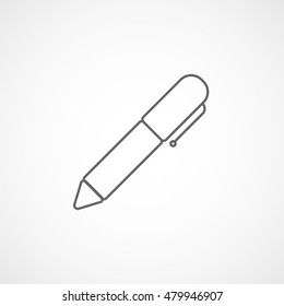 Pen Line Icon On White Background