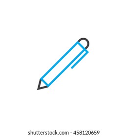 pen line icon, outline vector logo, linear pictogram isolated on white, pixel perfect illustration
