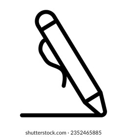 Pen line icon, school concept, pen drawing line sign on white background, mechanical pencil icon in outline style mobile concept web design. Vector graphics.