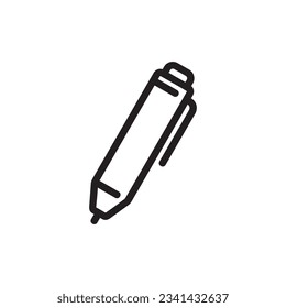 Pen line icon vector design template and ilustration with editable stroke