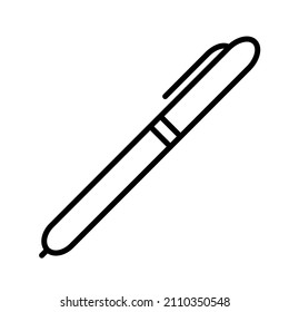 Pen line icon, vector outline logo isolated on white background