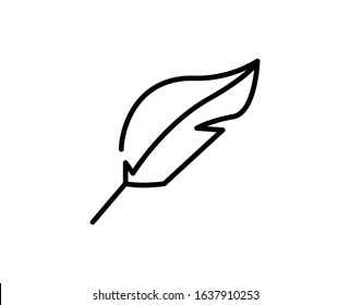 Pen line icon. Vector symbol in trendy flat style on white background. Pen sing for design.