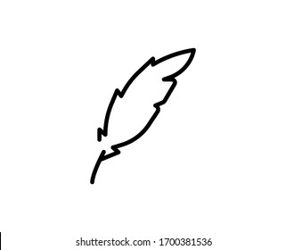 Pen line icon. Vector symbol in trendy flat style on white background. Pen sing for design.