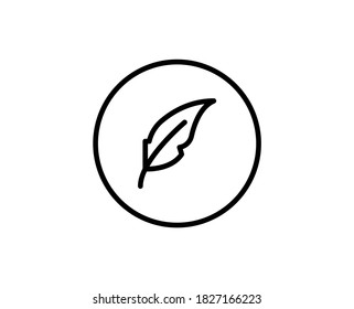 Pen line icon. Vector symbol in trendy flat style on white background. Pen sing for design.