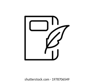 Pen line icon. Vector symbol in trendy flat style on white background. Pen sing for design.