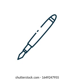Pen line style icon design, Tool write office object instrument equipment draw art and learn theme Vector illustration