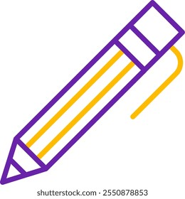 Pen Line Two Color Vector Icon Design