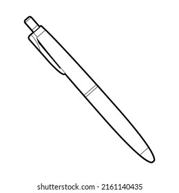 pen line vector illustration,isolated on white background,top view