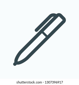 Pen linear icon, ballpoint pen, ball pen vector icon