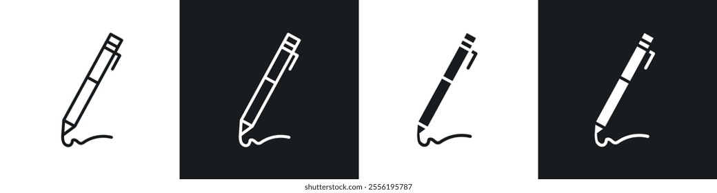 Pen linear icon set for app, and web design.