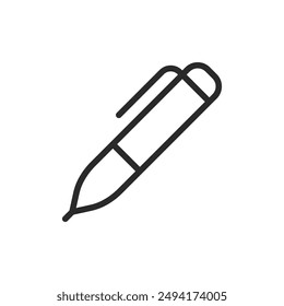 Stift, Symbol für linearen Stil. Bearbeitbare Strichbreite