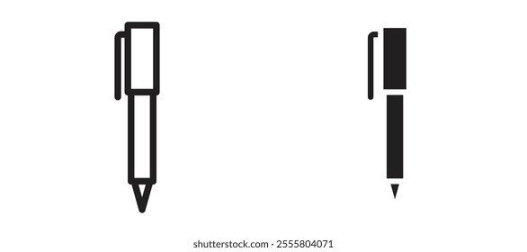Pen liner icon vector set.