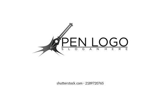 Pen logo design with the latest style