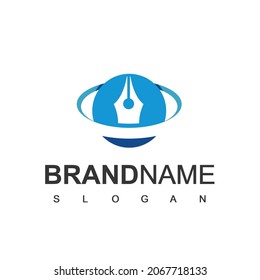 Pen Logo, Education And Business Company Symbol