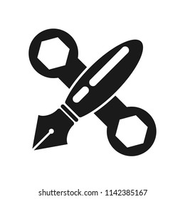 
Pen logo. Education icon. Writing symbol. Vector eps 08.