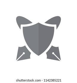 
Pen logo. Education icon. Writing symbol. Vector eps 08.