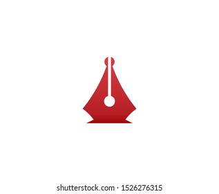 Pen logo education vector icon 