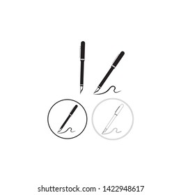 pen logo or icon for business template design