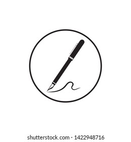 pen logo or icon for business template design