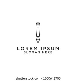Pen logo icon design template