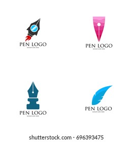 Pen Logo Icon Set Templates