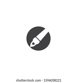 Pen logo illustration vector flat design