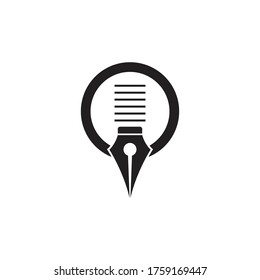 

Pen logo illustration vector flat design